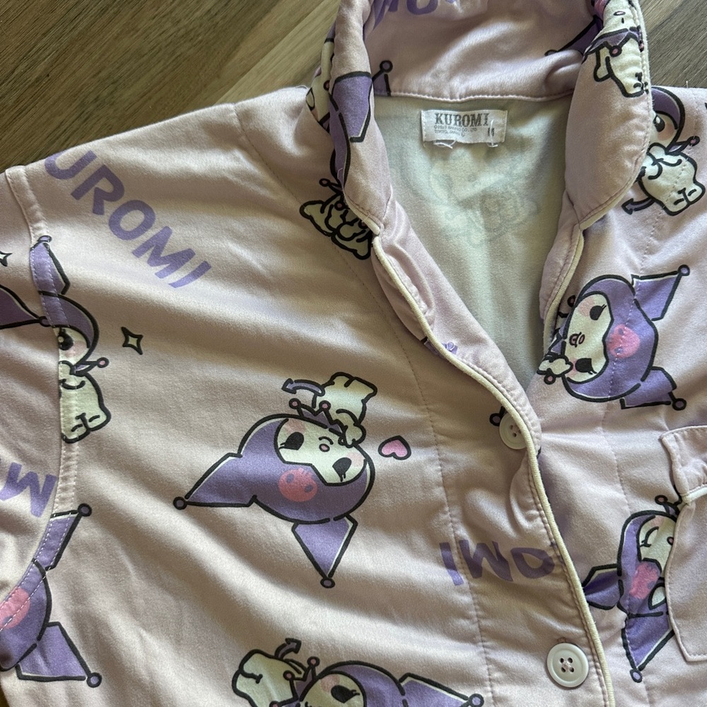 Kuromi Pajama Top with Cartoon Print